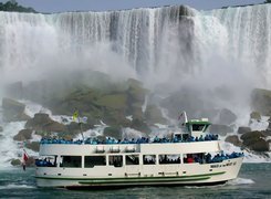 Statek, Wycieczkowy, Wodospad, Niagara