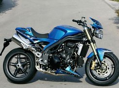 Niebieski, Triumph Speed Triple, Dekle, Silnika