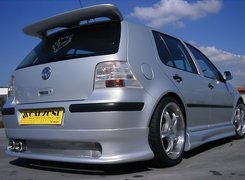 TUNING, Srebrny, Volkswagen Golf 4