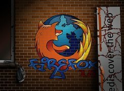 Graffiti, Ściana, Firefox