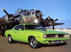 Plymouth Barracuda, 1970, Muscle, Car