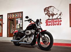 Czerwono, Czarny, Harley Davidson XL1200N Nightster