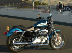 Niebieski, Prawa, Strona, Harley Davidson Sportster XL1200R