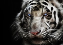 Biały, Tygrys, 3D