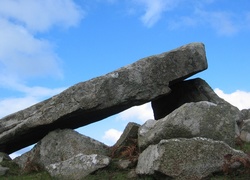 Wielka, Brytania, Walia, Ruiny, Dolmen Carreg