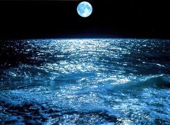 Księżyc, Morze, Noc