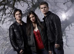 Pamiętniki wampirów, The Vampire Diaries, Ian Somerhalder, Nina Dobrev, Paul Wesley