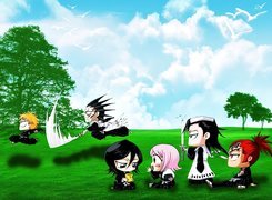 Postacie, Bleach, Łąka, Chibi