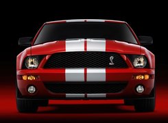 Shelby, Ford Mustang, Czerwony, Halogeny