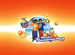 Pomarańczowa, Fanta, Logo, Okienko, Palmy, Morze