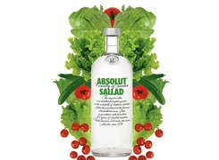 Wódka, Absolut, Sallad, Ogórki