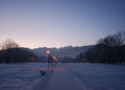 Góry, Zakopane, Zima, Alejka