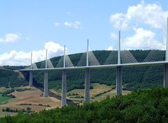 Wiadukt, Millau, Konstrukcja, Wantowa