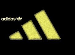 Logo, Adidas, Żółte, Paski