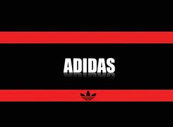 Logo, Adidas, Czerwone, Pasy