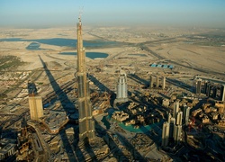 Dubaj, Burj Khalifa, Wieża, Dubaju, Cienie