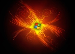 Logo, Windows, Świetliste, Promienie, Wzorki