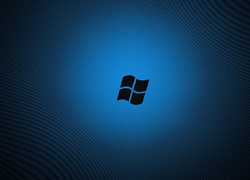 Logo, Windows, Niebiesko, Czarne, Tło