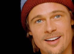 Brad Pitt, Kolorowa, Czapka, Uśmiech