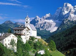 Góry, Dolomity, Alpy, Białe, Budowle