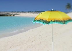 Plaża, Morze, Parasolka, Wakacje