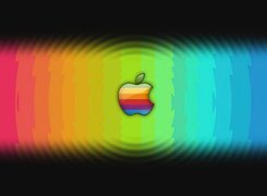 Kolorowe, Kręgi, Tęczowe, Logo, Apple