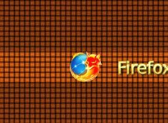 Kraciaste, Brązowe, Tło, Logo, Firefox