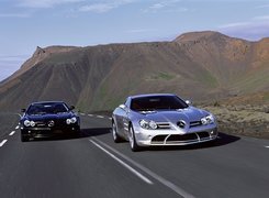 Mercedes SLR, czarny, srebrny