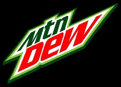 Logo, Mountain, Dew, Czarne, Tło