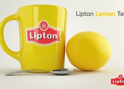 Lipton, Lemon, Tea, Kubek, Cytryna