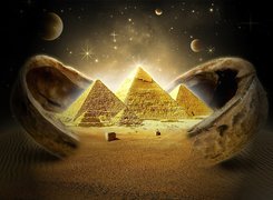 Egipskie, Piramidy, Noc
