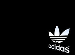 Białe, Logo, Adidas, Czarne, Tło