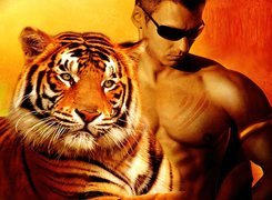 Tygrys, Mężczyzna, Okulary