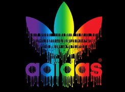 Kolorowe, Kapiące, Logo, Adidas