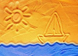Plaża, Piasek, Słońce, Łódka