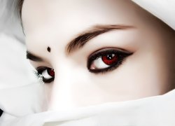 Kobieta, Czerwone, Oczy