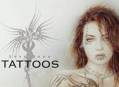 Tatuaże, Studio, Luisa Royo, Dziewczyna, Tatuaż