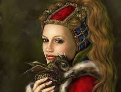 Kobieta, Mały, Zwierzak