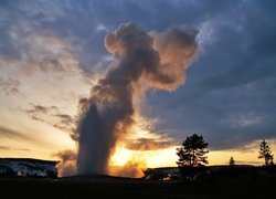 Stany Zjednoczone, Stan Wyoming, Gejzer Old Faithful, Park Narodowy Yellowstone