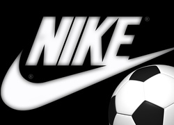 Czarne, Tło, Logo, Nike, Piłka