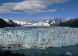 Lodowiec, Perito Moreno, Jezioro, Lago Argentino, Góry, Drzewa, Park Narodowy Los Glaciares, Prowincja Santa Cruz, Argentyna