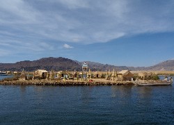 Wyspy, Uro, Jezioro, Titicaca, Peru