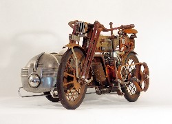 Zabytkowy, Motor, Harley Davidson, 1909