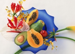 Owoce, Papaja, Mango