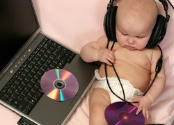 Dziecko, DJ, Laptop