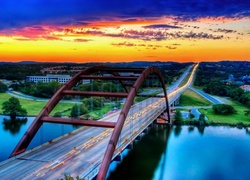 Rzeka, Most, Pennybacker, Austin, Teksas Stany Zjednoczone