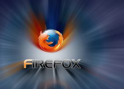 Logo, Firefox, Niebieskie, Promieniste, Tło