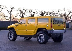 Żółty, Hummer H2, SUV