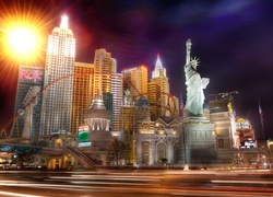 Wieżowce, Statua, Wolności, Las Vegas