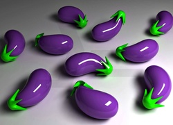 Fioletowe, Plastikowe, Bakłażany